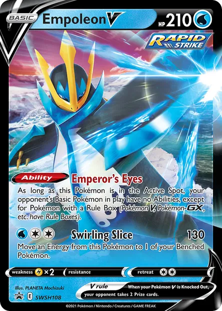 Empoleon V, Pokémon card SWSH 108 — SWSH Black Star Promos set