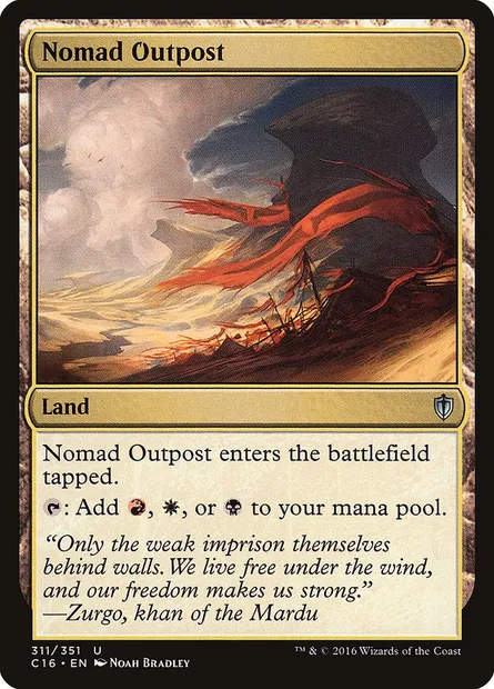 Nomad Outpost, Magic card C16 311 — Commander 2016 set