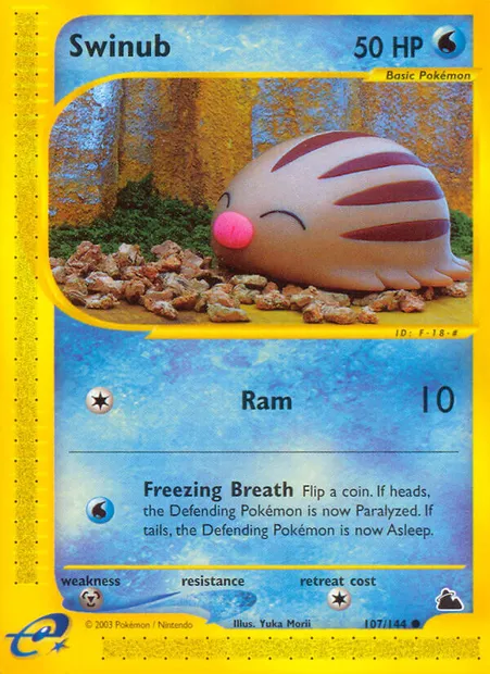 Swinub, Pokémon card SK 107 — Skyridge set