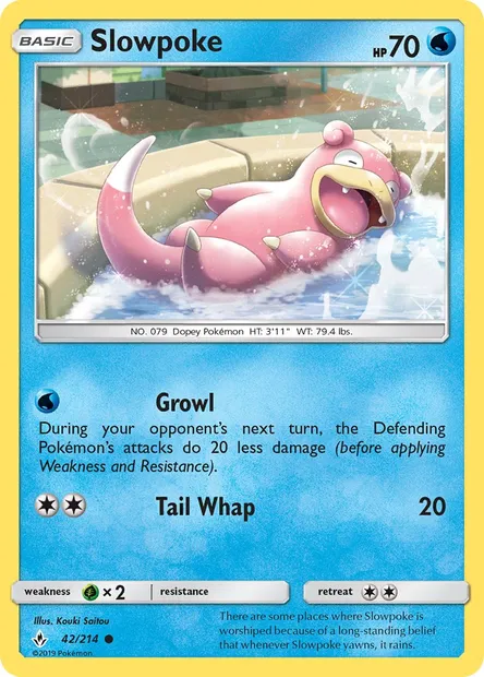 Slowpoke, Pokémon card UNB 42 — Unbroken Bonds set
