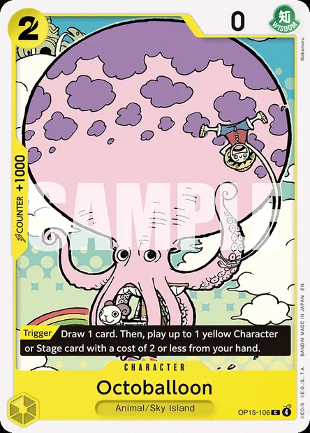 Octoballoon, One Piece card OP15-106 — ADVENTURE ON KAMI’S ISLAND set