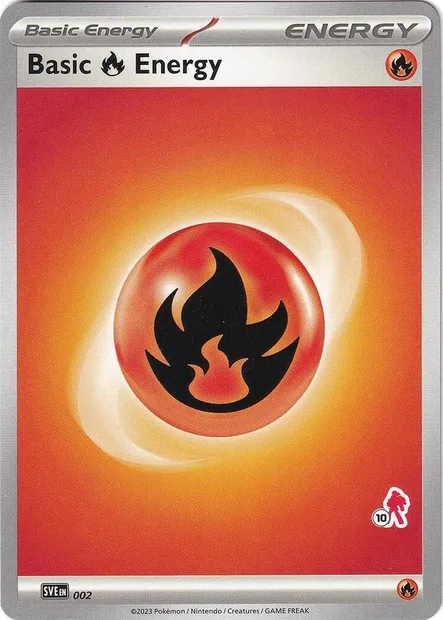 Basic Fire Energy, Pokémon card BA24 002-10 — Battle Academy 2024 set