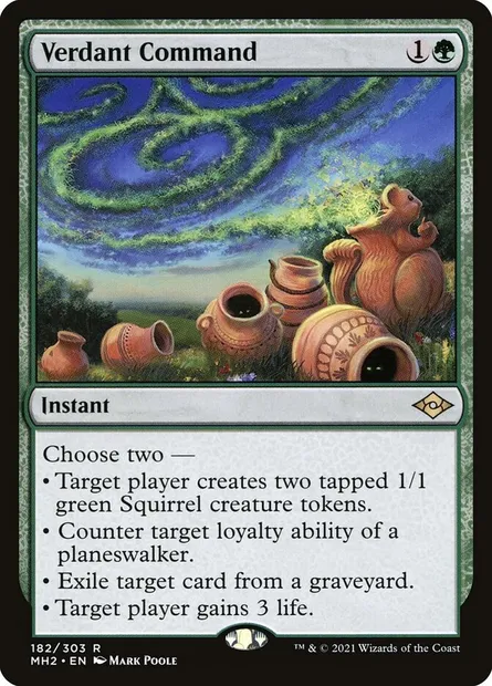 Verdant Command, Magic card MH2 182 — Modern Horizons 2 set