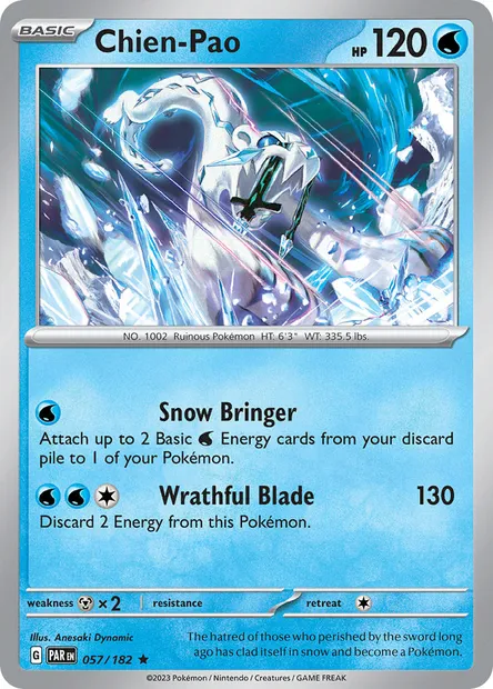 Chien-Pao, Pokémon card PAR 057 — Paradox Rift set