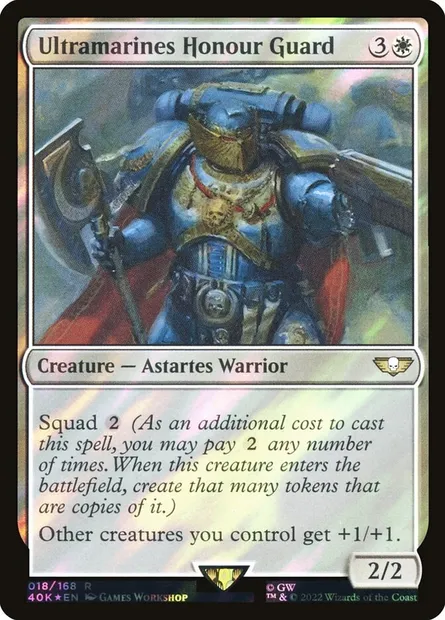 Garde d'honneur des Ultramarines, carte Magic 40K 18★ — extension Warhammer 40,000 Commander
