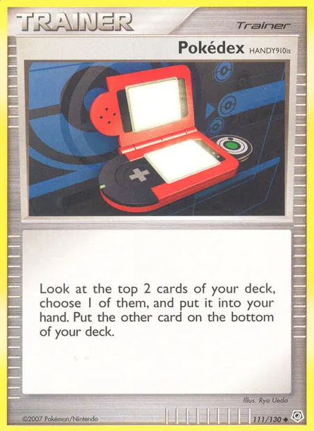 Pokédex HANDY910is, carte Pokémon DP 111 — extension Diamant & Perle