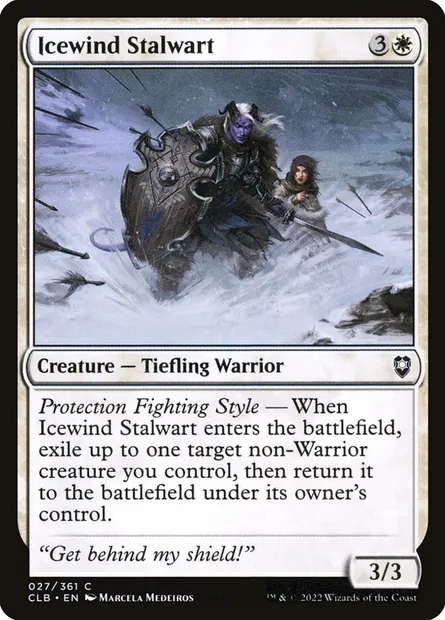 Icewind Stalwart, Magic card CLB 27 — Commander Legends: Battle for Baldur's Gate set