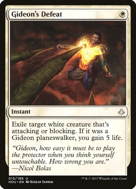Gideon's Defeat, Magic card HOU 13 — Hour of Devastation set