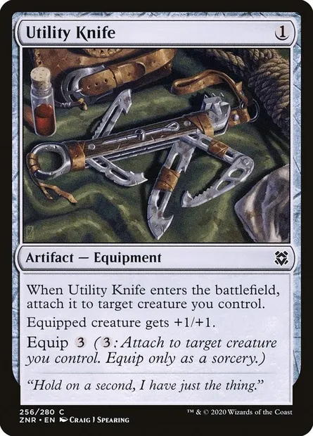 Utility Knife, Magic card ZNR 256 — Zendikar Rising set