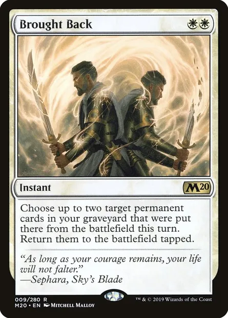 Brought Back, Magic card M20 9 — Core Set 2020 set