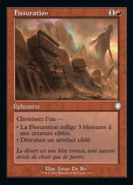 Fissuration, carte Magic BRC 111 — extension The Brothers' War Commander