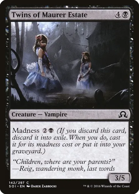 Twins of Maurer Estate, Magic card SOI 142 — Shadows over Innistrad set