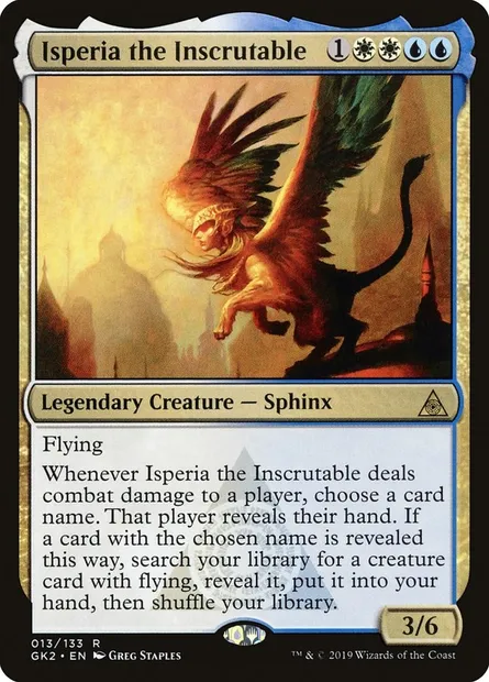 Isperia the Inscrutable, Magic card GK2 13 — RNA Guild Kit set