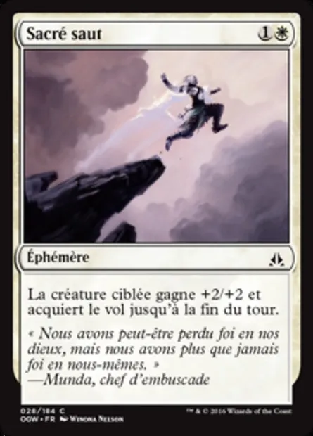 Sacré saut, carte Magic OGW 28 — extension Le serment des Sentinelles