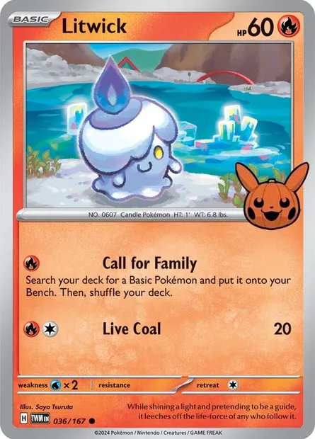 Litwick, Pokémon card TOT24 036 — Trick or Trade 2024 set