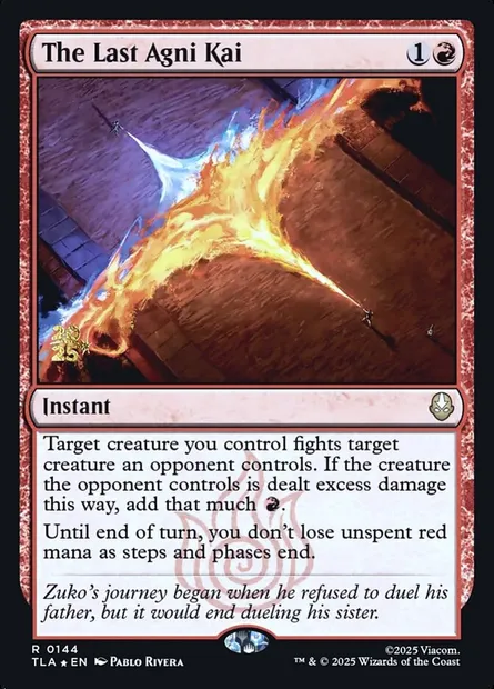 Le dernier Agni Kai, carte Magic PTLA 144s — extension Avatar: The Last Airbender Promos