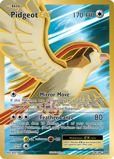 Pidgeot EX, Pokémon card EVO 104 — Evolutions set