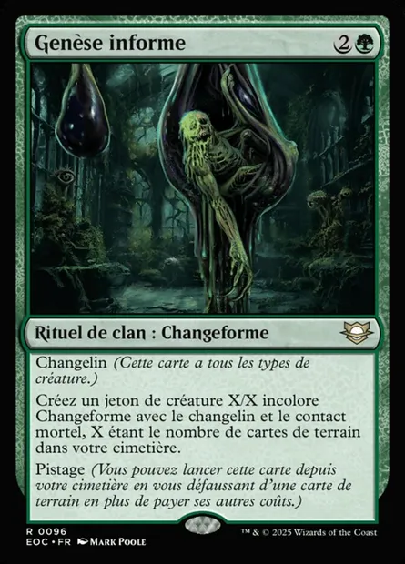 Genèse informe, carte Magic EOC 96 — extension Edge of Eternities Commander