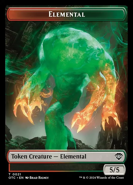 Elemental, Magic card TOTC 21 — Outlaws of Thunder Junction Commander Tokens set