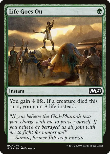 Life Goes On, Magic card M21 192 — Core Set 2021 set