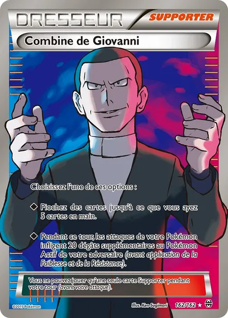 Combine de Giovanni, carte Pokémon BKT 162 — extension Impulsion Turbo
