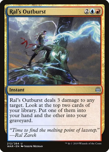 Ral's Outburst, Magic card WAR 212 — War of the Spark set