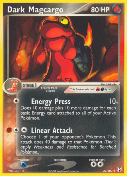 Dark Magcargo, Pokémon card TRR 38 — Team Rocket Returns set