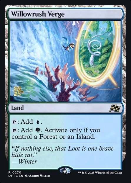 Orée de Vaguesaule, carte Magic PDFT 270s — extension Aetherdrift Promos