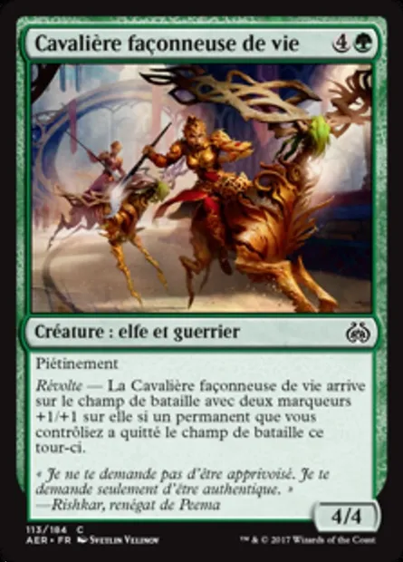 Cavalière façonneuse de vie, carte Magic AER 113 — extension La révolte éthérique