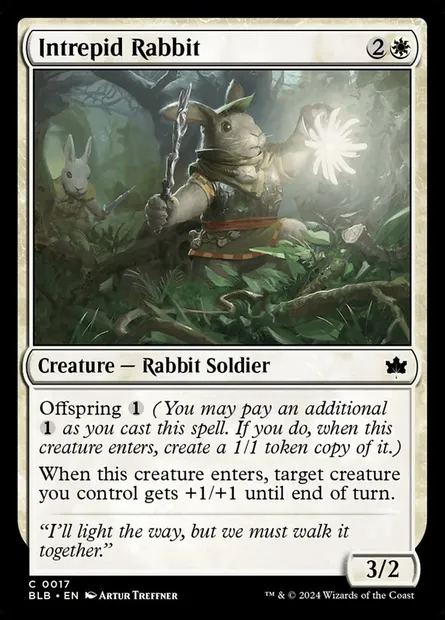 Intrepid Rabbit, Magic card BLB 17 — Bloomburrow set
