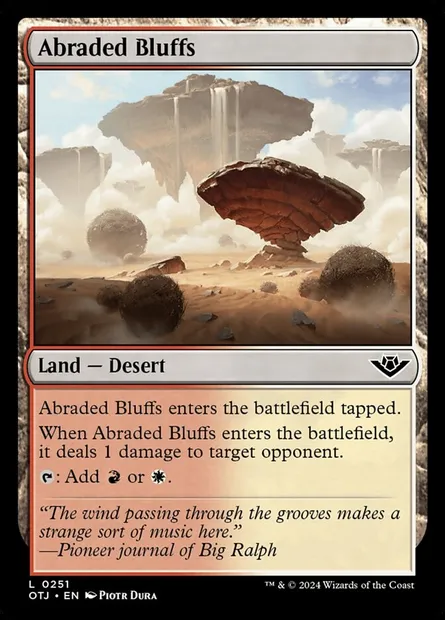 Abraded Bluffs, Magic card OTJ 251 — Outlaws of Thunder Junction set