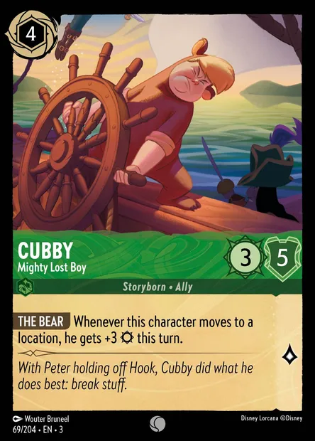 Cubby - Mighty Lost Boy, Disney Lorcana card CH3-069 — Into the Inklands set