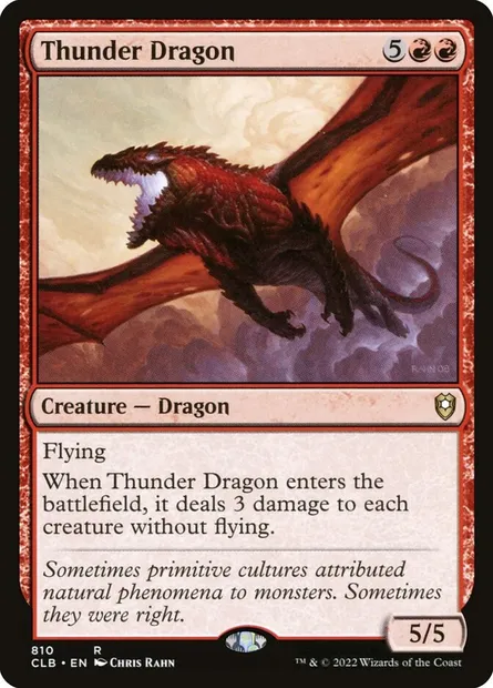 Thunder Dragon, Magic card CLB 810 — Commander Legends: Battle for Baldur's Gate set