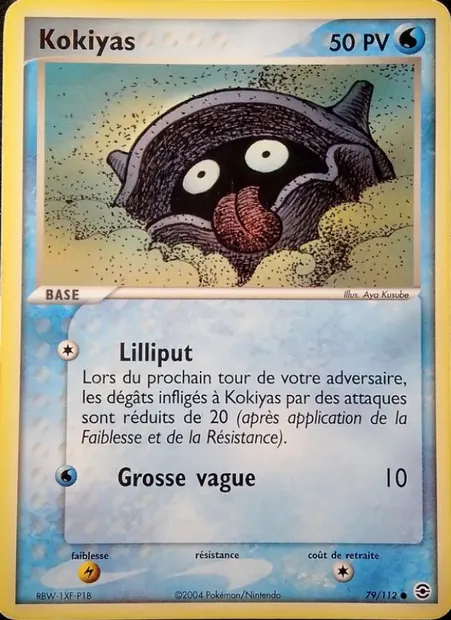 Kokiyas, carte Pokémon RG 79 — extension EX Rouge Feu & Vert Feuille