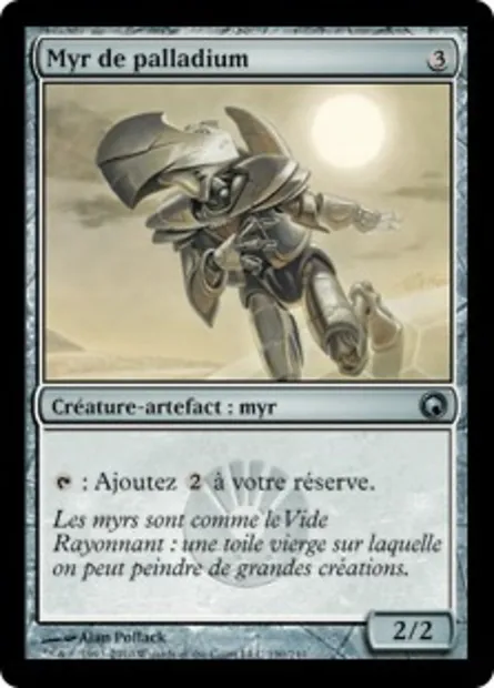 Myr de palladium, carte Magic SOM 190 — extension Cicatrices de Mirrodin