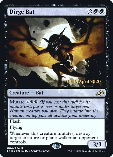 Dirge Bat, Magic card PIKO 84s — Ikoria: Lair of Behemoths Promos set