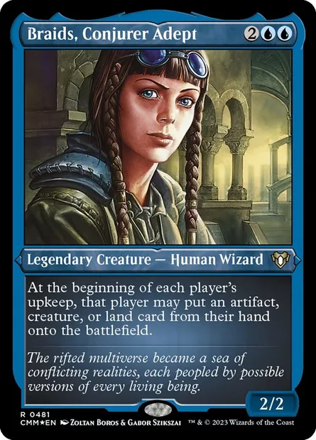 Braids, Conjurer Adept, Magic card CMM 481 — Commander Masters set