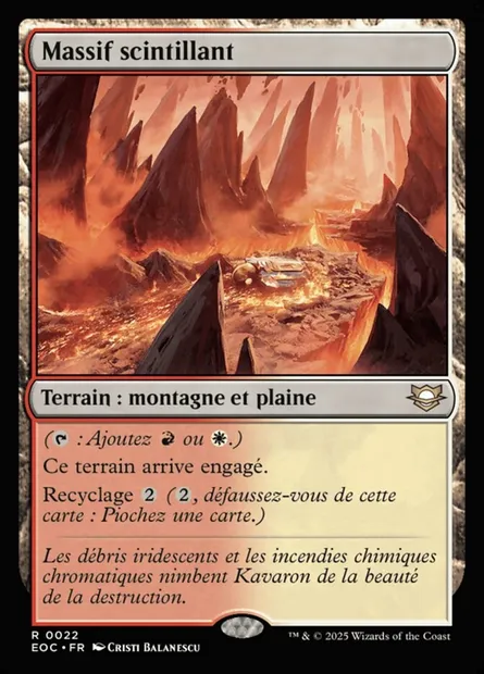 Massif scintillant, carte Magic EOC 22 — extension Edge of Eternities Commander