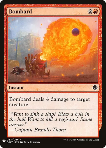 Canonnade, carte Magic PLST GNT-37 — extension The List