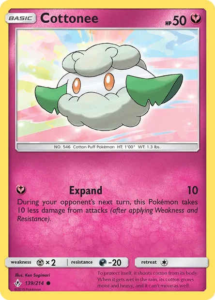 Cottonee, Pokémon card UNB 139 — Unbroken Bonds set