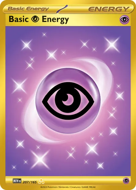 Basic Psychic Energy, Pokémon card MEW 207 — 151 set