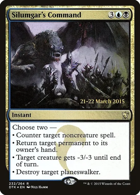Silumgar's Command, Magic card PDTK 232s — Dragons of Tarkir Promos set