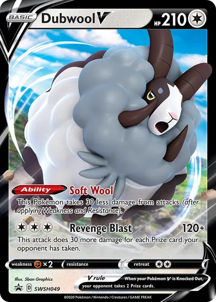Dubwool V, Pokémon card SWSH 049 — SWSH Black Star Promos set