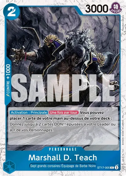 Marshall D. Teach, carte One Piece ST17-005 — extension BLEU Don Quijote Doflamingo