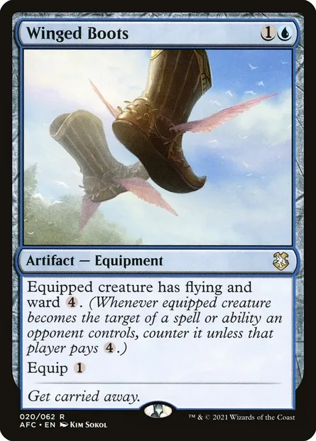 Winged Boots, Magic card AFC 20 — Forgotten Realms Commander set
