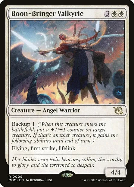 Boon-Bringer Valkyrie, Magic card MOM 9 — March of the Machine set