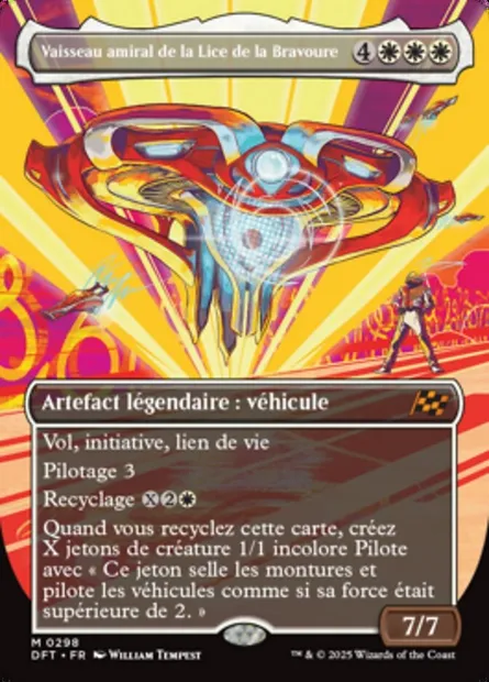 Vaisseau amiral de la Lice de la Bravoure, carte Magic DFT 298 — extension Aetherdrift