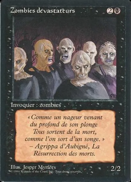 Scathe Zombies, Magic card FBB 127 — Foreign Black Border set