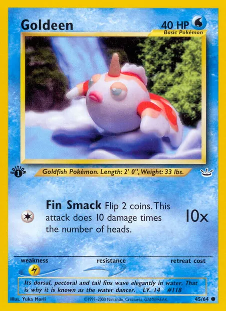 Goldeen, Pokémon card NR 45 — Neo Revelation set