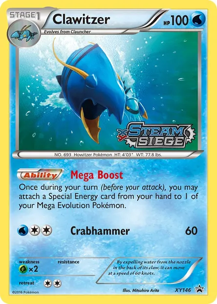 Clawitzer, Pokémon card XY 146 — XY Black Star Promos set